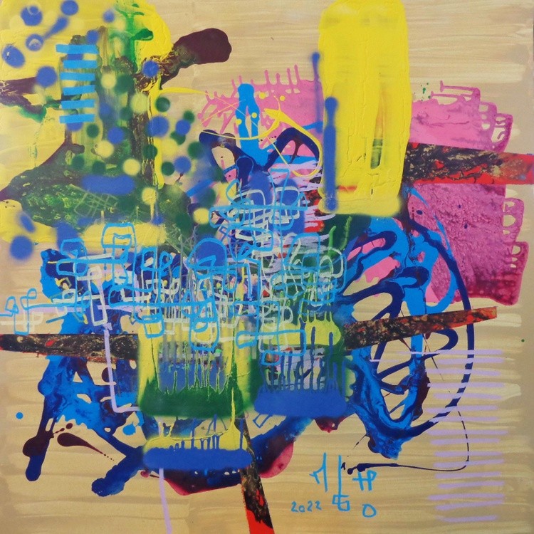 (sans titre) 2022 (#5270) 100 x 100 cm