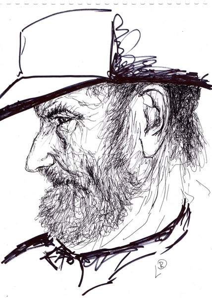 sketch of Russian grandpa III