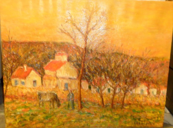 Camponesa e vaca