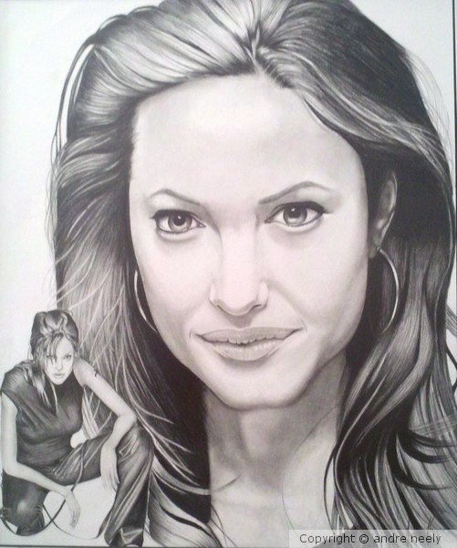 Angelina Jolie by andre neely | ArtWanted.com