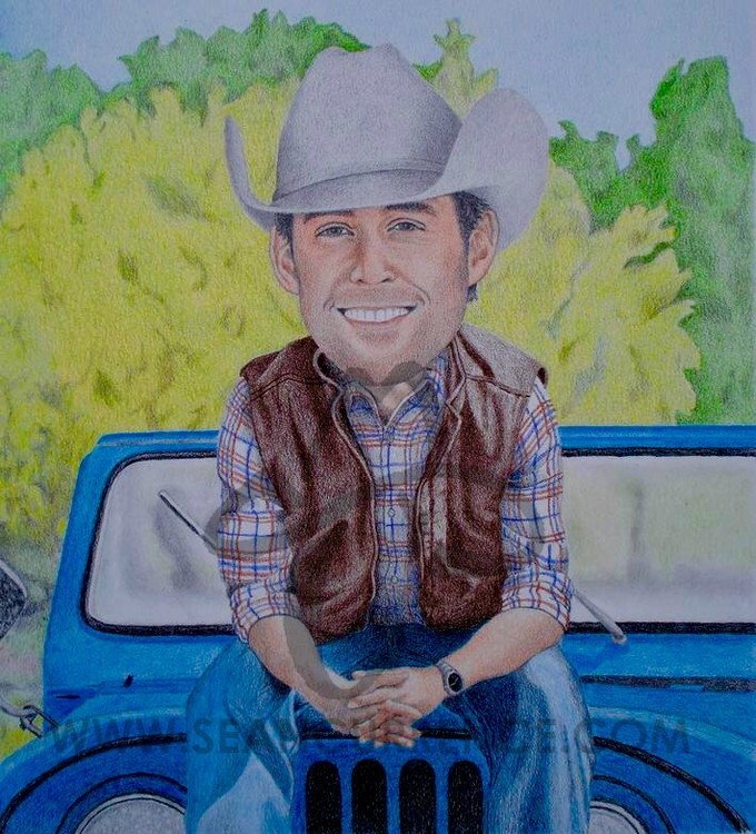 Aaron Watson Colored Pencil Drawing