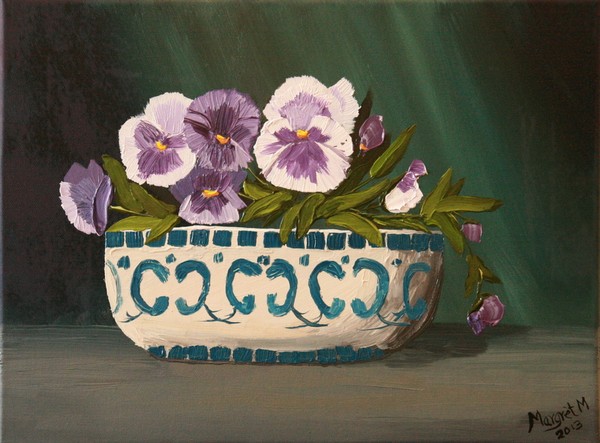 flowery oil on cavas 30x40 cm