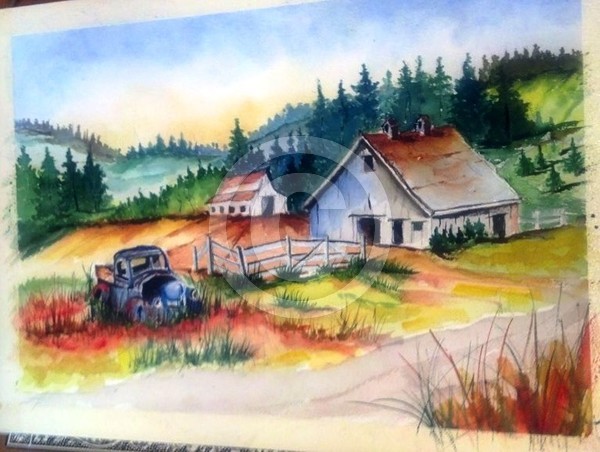 Old Truck and Barn