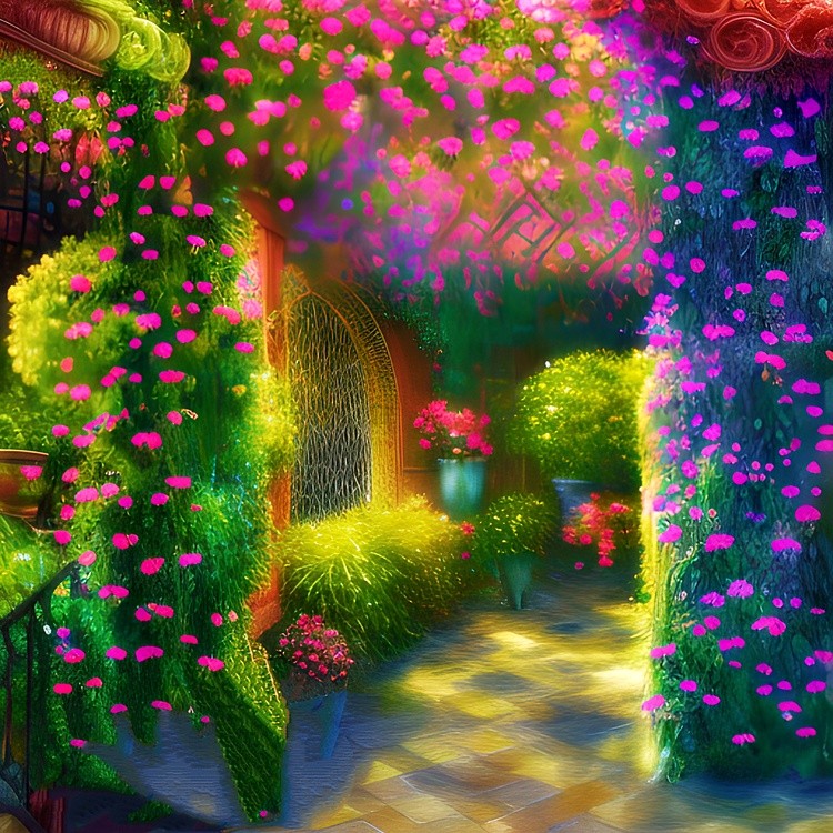 Pink rose arbor