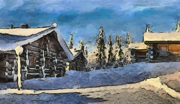 Wintertime Log Cabins