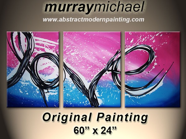 abstract painting pinklove
