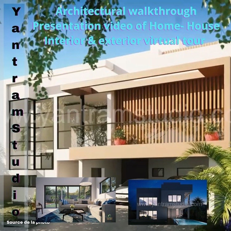 Architectural walkthrough Presentation video of Home- House Interior & exterior virtual tour