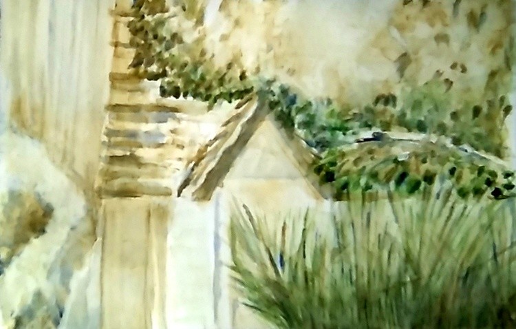 Bottle House Watercolor