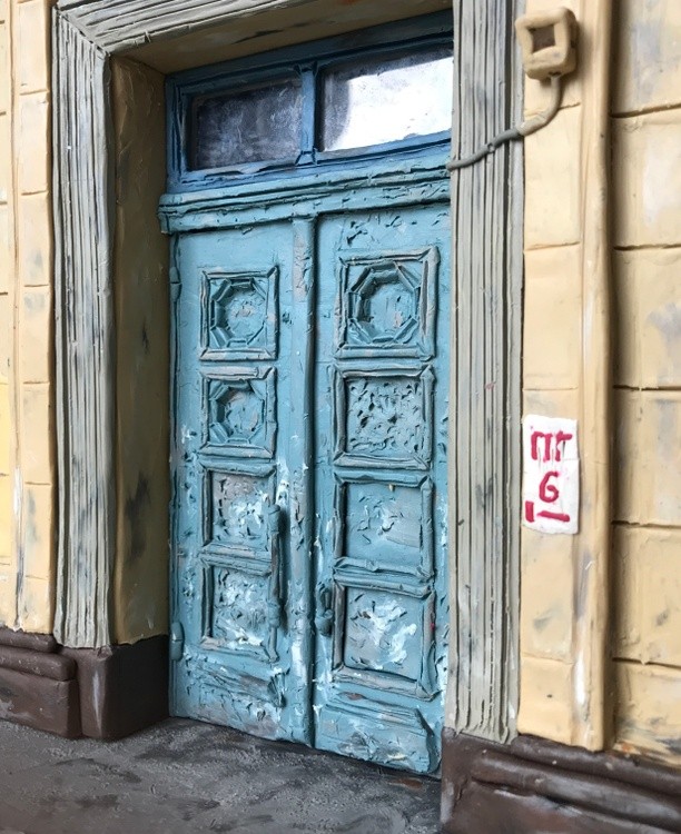 Front Door, plasticine, cardboard, 17.5x12.5x19 cm