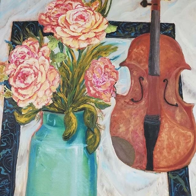 Violin And Roses