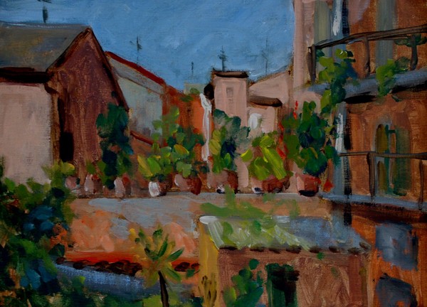 backdoor view, Rome