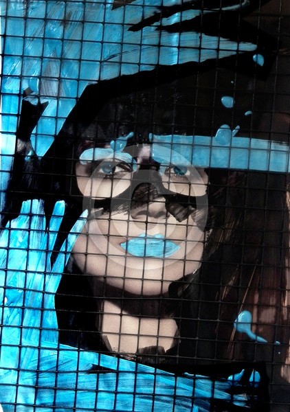 Blue metallic girl