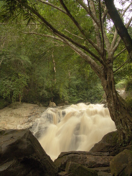 raging waterfall
