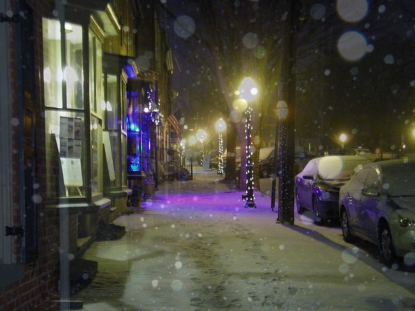 Snow on Delaware Street