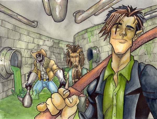 In to the sewers goat boy