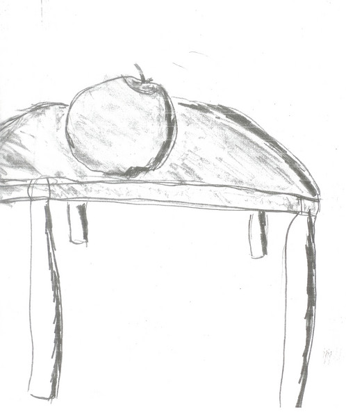 apple on table