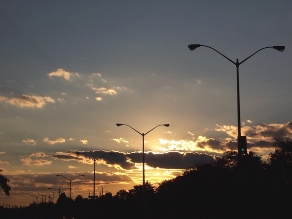 Sunset in Town