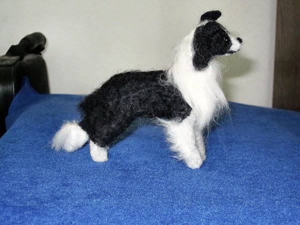 Needle Felted Border Collie