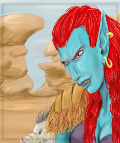 Troll and her pet