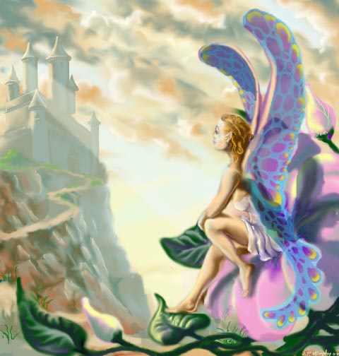 FAIRY ON A FLOWER