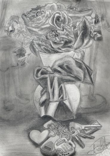 College Drawing course - flowers