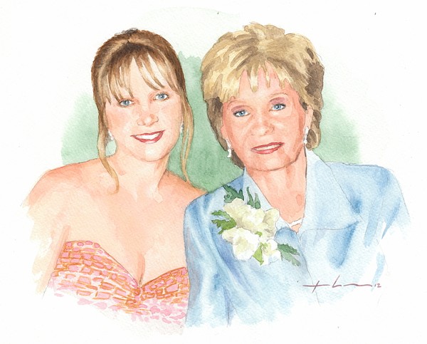 friends watercolor painting theuer