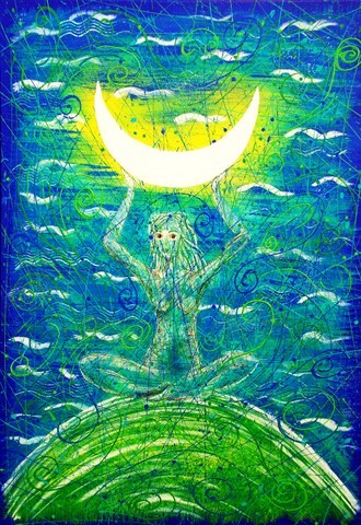 Moon-Girl 70x50cm 0804 SOLD