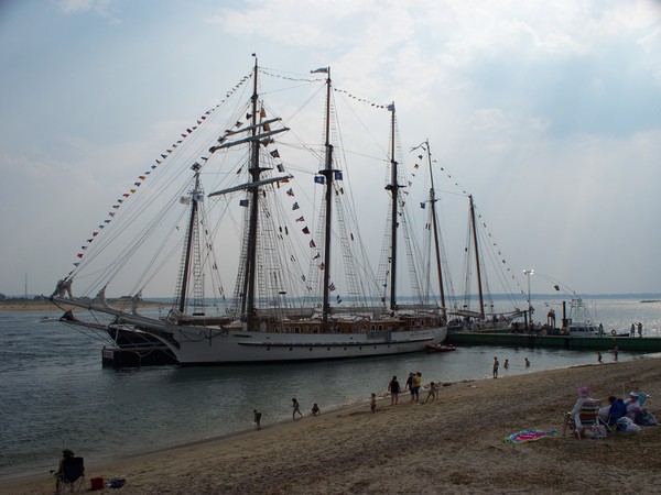 tallships at dusk