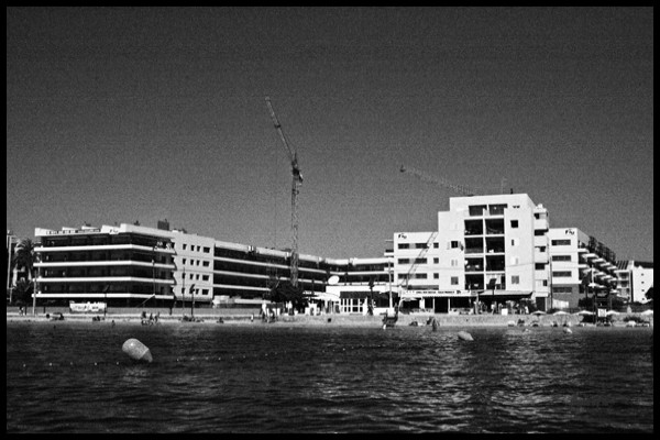 cement wreath across the sea - ibiza