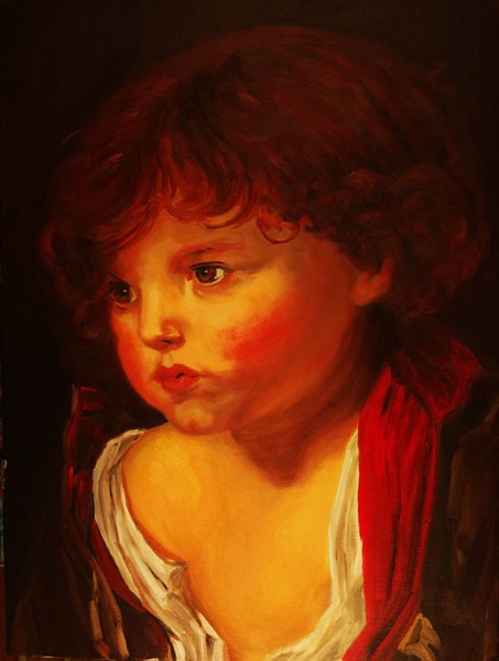 The blond boy