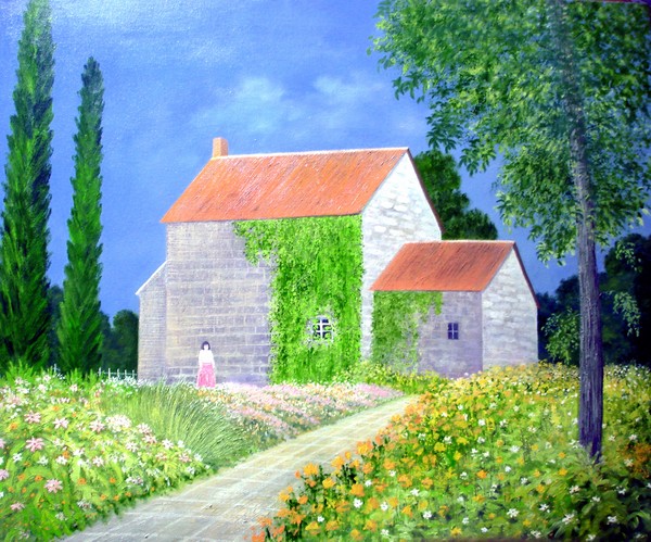 LADY IN THE GARDEN 1