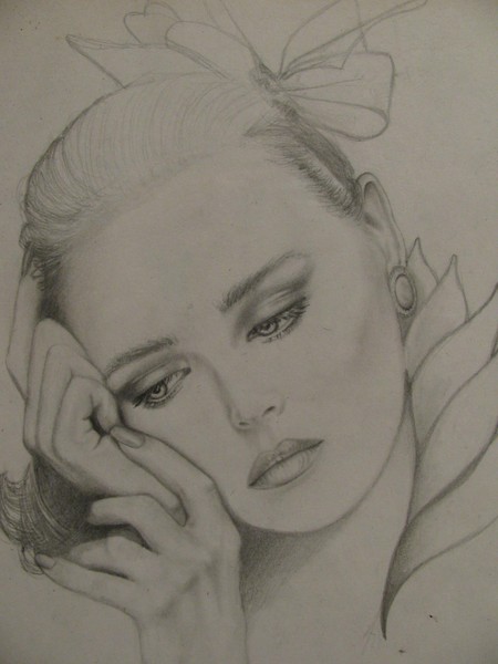  Portrait of a Pensive Woman