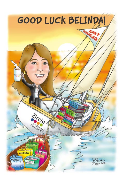 Leaving caricature
