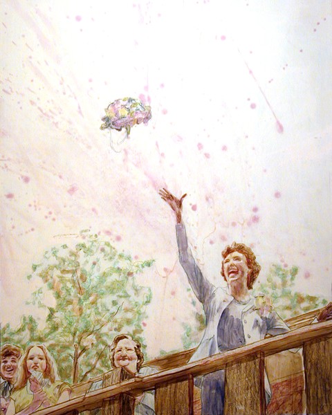 bouquet toss