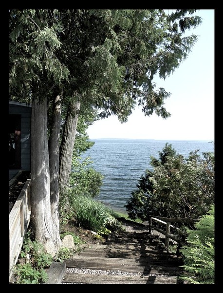 Stairs to Lake Champlain