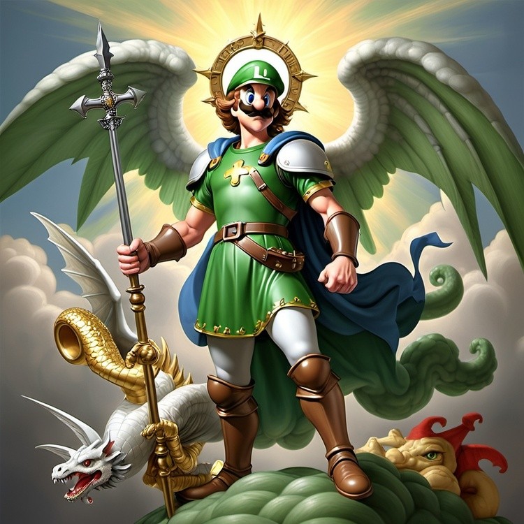 Saint Luigi the Archangel Slaying the Dragon