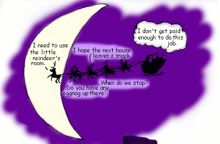 It's been a long night for the reindeer...
