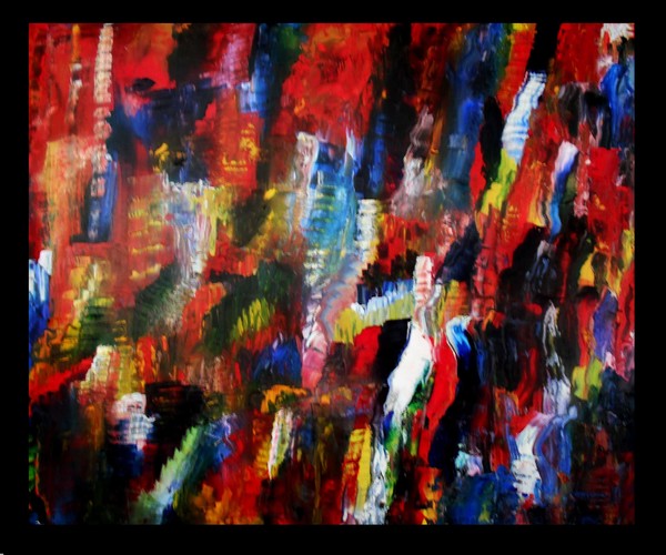 Falling Mad (48x56 oil on hand stretched canvas) - Copy