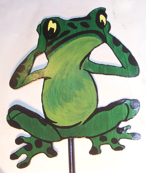 Hear no evil plant stake