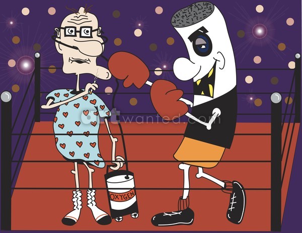 Grandpa & Cigarette Cartoon