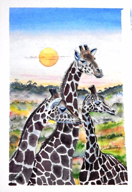 Tree Giraffes   SOLD