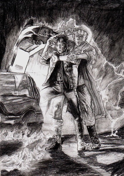 Back to The Future (Drew Struzan Pencil Practice)