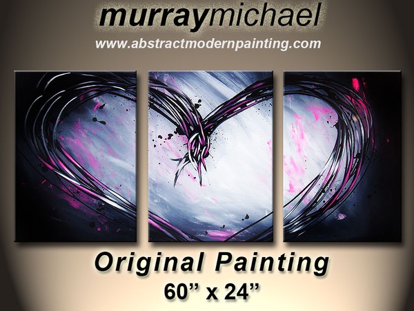 abstract painting pupleheart