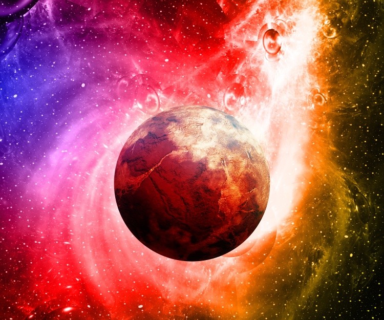 Planet in cosmic wind