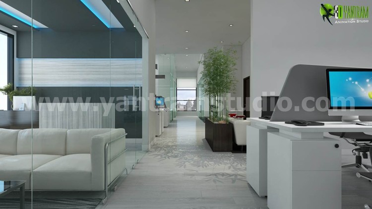 Office 3D Interior Rendering San Francisco, USA