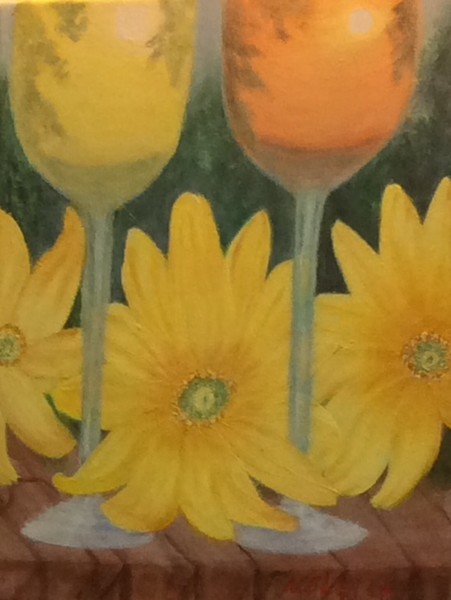 Yellow flower champagne 