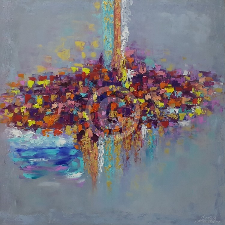 painting * Rainbow of emotions* oil on canvas
