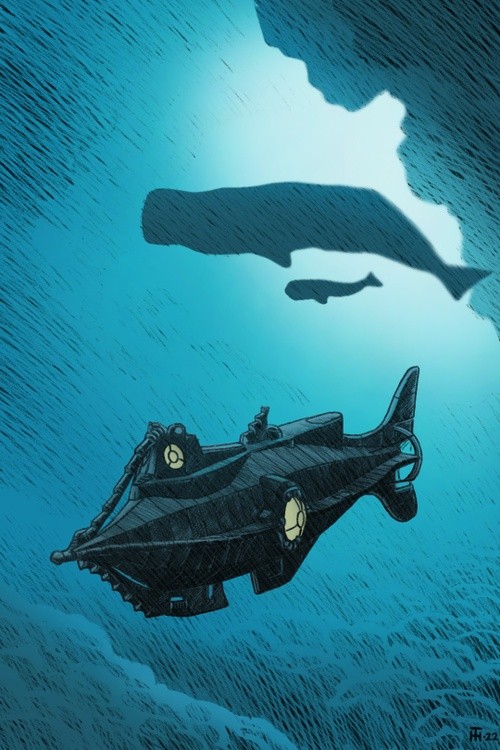 Nautilus and a Family of Whales