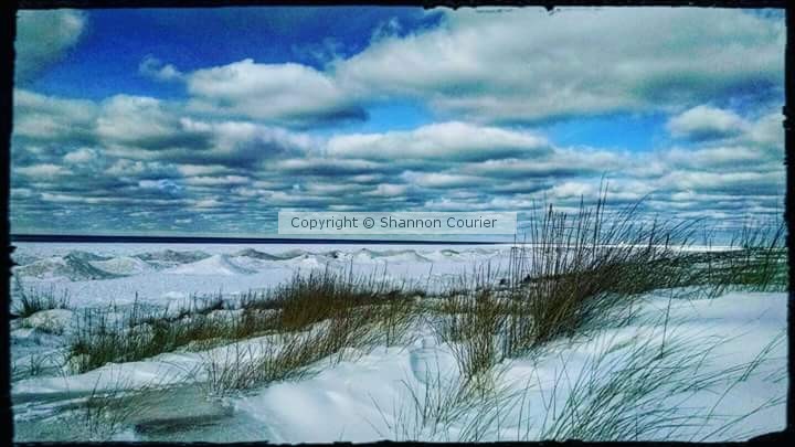 Winter shores of Lake Michigan, Ludington, MI