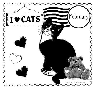 February Rubber Stamp Design